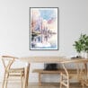 Toronto Canada Watercolor Painting Art Print - Kitchen Wall Art