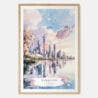 Toronto Canada Watercolor Painting Art Print - Main - Wood Frame