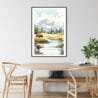 Yellowstone Bison Watercolor Art Print - Kitchen Wall Art - Portrait