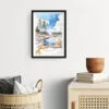 Yellowstone Geyser Watercolor Wall Art - Hallway - Portrait