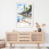 Acadia National Park Watercolor Art Print - Shelf - Portrait