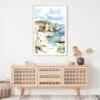 Algarve Beach Watercolor Art Print - Shelf - Portrait