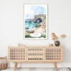 Algarve Portugal Watercolor Art Print - Shelf - Portrait