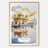 Amritsar India Watercolor Art Print - Main - Wood Frame