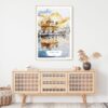 Amritsar India Watercolor Art Print - Shelf - Portrait