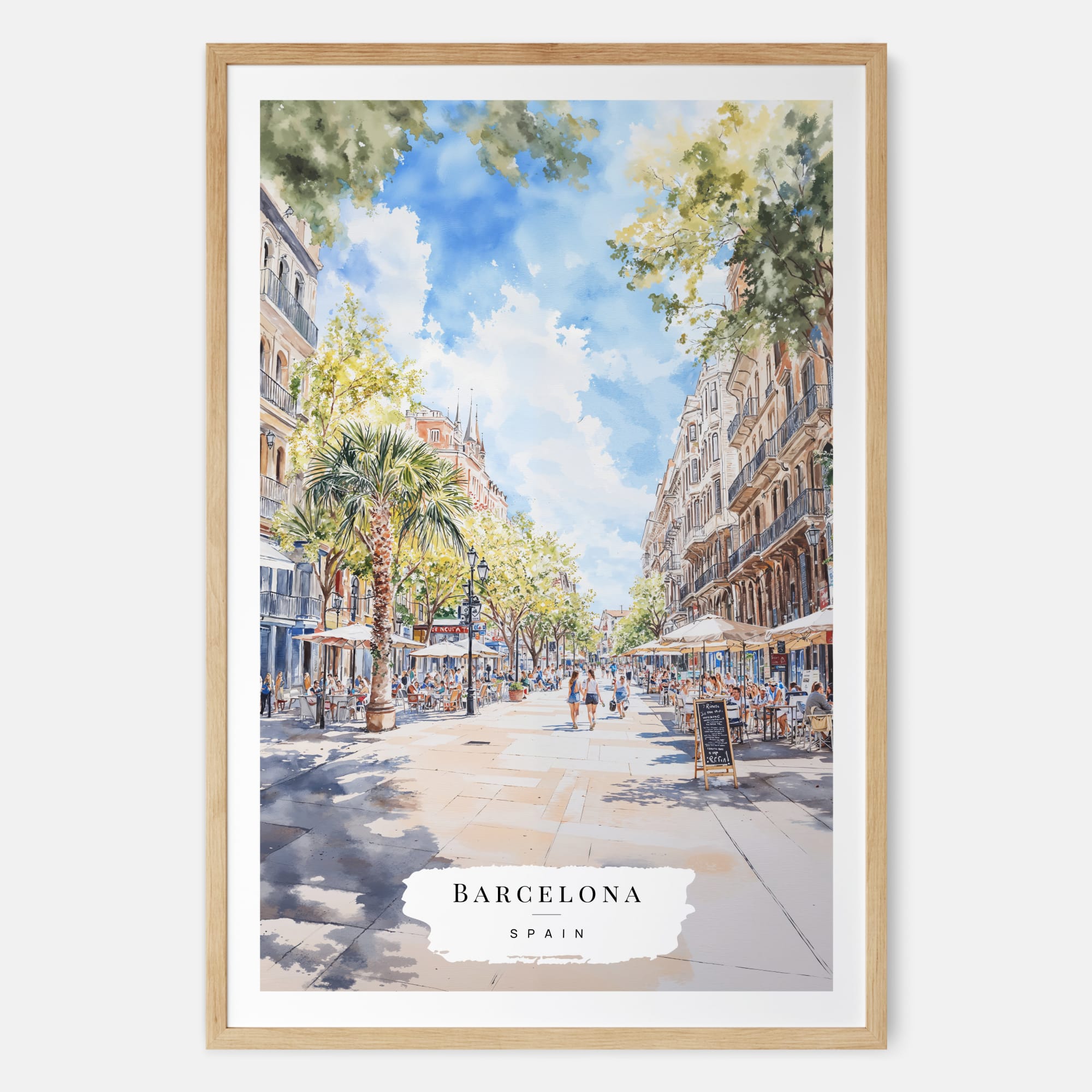 Barcelona Watercolor Print – Spain Travel Art Print