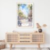 Barcelona Watercolor Art Print - Shelf - Portrait