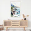 Big Sur Watercolor Art Print - Shelf - Portrait
