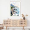 Big Sur Watercolor Art Print - Shelf - Portrait