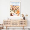 Bryce Canyon National Park Watercolor Art Print - Shelf - Portrait