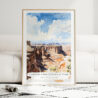 Canyonlands National Park Watercolor Art Print - Wood Frame standing on Floor