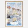 Copenhagen Denmark Watercolor Art Print - Main - Wood Frame