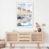 Copenhagen Denmark Watercolor Art Print - Shelf - Portrait