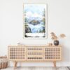 Crater Lake National Park Watercolor Art Print - Shelf - Portrait