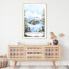 Crater Lake National Park Watercolor Art Print - Shelf - Portrait