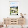 Denali National Park Watercolor Art Print - Shelf - Portrait
