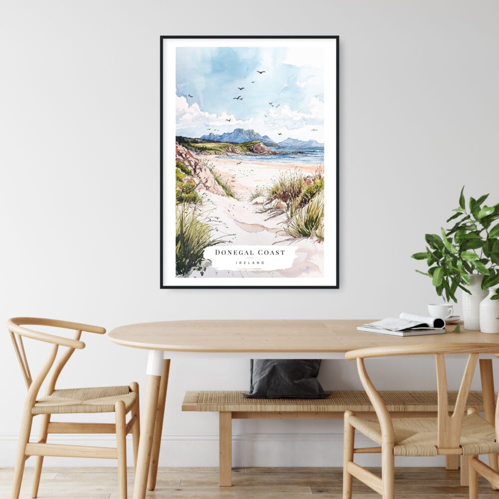 Donegal Coast Watercolor Art Print - Kitchen Wall Art - Portrait Donegal Coast Watercolor Art Print - Kitchen Wall Art - Portrait