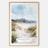 Donegal Coast Watercolor Art Print - Main - Wood Frame