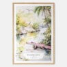 Florida Everglades Watercolor Art Print - Main - Wood Frame