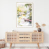 Florida Everglades Watercolor Art Print - Shelf - Portrait