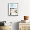 Framed Donegal Coast Watercolor Wall Art - Hallway - Portrait