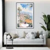 Framed Funchal Portugal Watercolor Wall Art - Living Room - Portrait