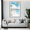 Framed Honolulu Watercolor Wall Art - Living Room - Portrait