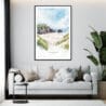 Framed Inishowen Ireland Watercolor Wall Art - Living Room - Portrait