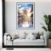 Framed Kyoto Japan Watercolor Wall Art - Living Room - Portrait