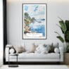 Framed Lake Windermere Cumbria Watercolor Wall Art - Living Room - Portrait