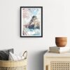Framed Osaka Japan Watercolor Wall Art - Hallway - Portrait