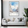 Framed Sapporo Japan Watercolor Wall Art - Living Room - Portrait