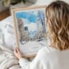 Framed Sapporo Watercolor Wall Art - Woman Holding - Portrait