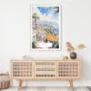 Funchal Portugal Watercolor Art Print - Shelf - Portrait