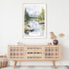 Grand Teton National Park Watercolor Art Print - Shelf - Portrait