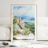Great Basin National Park Watercolor Art Print - Wood Frame standing on Floor