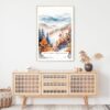 Great Smokey Mountains Watercolor Art Print - Shelf - Portrait