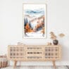 Great Smokey Mountains Watercolor Art Print - Shelf - Portrait