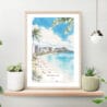 Honolulu Watercolor Art Print on shelf