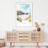 Inishowen Ireland Watercolor Art Print - Shelf - Portrait