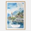 Interlaken Watercolor Art Print - Main - Wood Frame