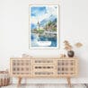 Interlaken Watercolor Art Print - Shelf - Portrait