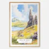 Isle of Skye Watercolor Art Print - Main - Wood Frame