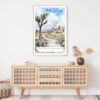 Joshua Tree National Park Watercolor Art Print - Shelf - Portrait