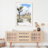 Joshua Tree National Park Watercolor Art Print - Shelf - Portrait