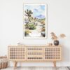 Joshua Tree Watercolor Art Print - Shelf - Portrait
