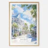 Key West Florida Watercolor Art Print - Main - Wood Frame