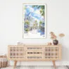 Key West Florida Watercolor Art Print - Shelf - Portrait