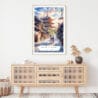 Kyoto Hokan-ji Temple Watercolor Art Print - Shelf - Portrait
