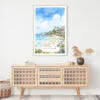 Laguna Beach Watercolor Art Print - Shelf - Portrait